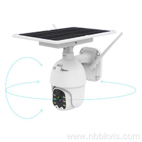 Outdoor home surveillance ptz powered solar camera